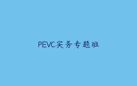 PEVC实务专题班-51自学联盟