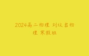2024高二物理 刘纹岩物理 寒假班-51自学联盟