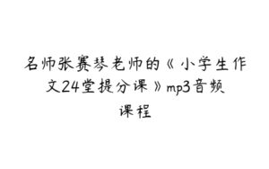 名师张赛琴老师的《小学生作文24堂提分课》mp3音频课程-51自学联盟