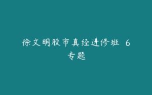 徐文明股市真经进修班  6专题-51自学联盟