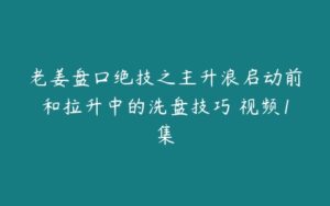 老姜盘口绝技之主升浪启动前和拉升中的洗盘技巧 视频1集-51自学联盟