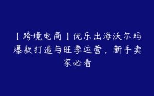 【跨境电商】优乐出海沃尔玛爆款打造与旺季运营，新手卖家必看-51自学联盟