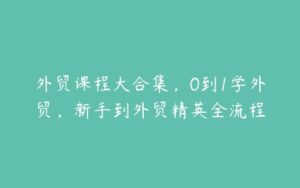 外贸课程大合集，0到1学外贸，新手到外贸精英全流程-51自学联盟