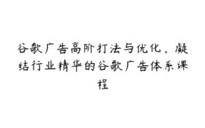 谷歌广告高阶打法与优化，凝结行业精华的谷歌广告体系课程-51自学联盟