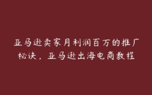 亚马逊卖家月利润百万的推广秘诀，亚马逊出海电商教程-51自学联盟