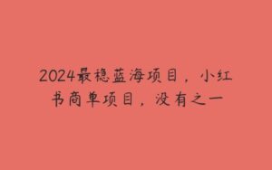 2024最稳蓝海项目，小红书商单项目，没有之一-51自学联盟