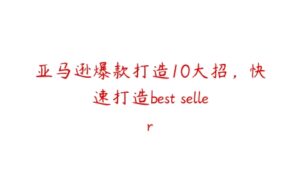 亚马逊爆款打造10大招，快速打造best seller-51自学联盟