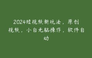 2024短视频新玩法，原创视频，小白无脑操作，软件自动-51自学联盟