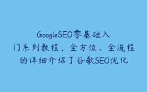 GoogleSEO零基础入门系列教程，全方位、全流程的详细介绍了谷歌SEO优化操作方法技巧-51自学联盟