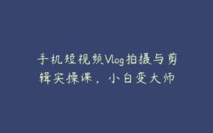 手机短视频Vlog拍摄与剪辑实操课，小白变大师-51自学联盟