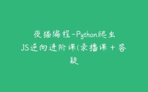 夜猫编程-Python爬虫JS逆向进阶课(录播课＋答疑-51自学联盟