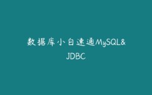 数据库小白速通MySQL&JDBC-51自学联盟