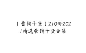 【营销干货】210份2021精选营销干货合集-51自学联盟