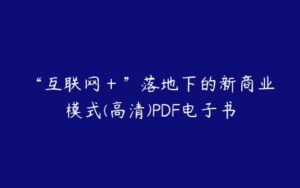 “互联网＋”落地下的新商业模式(高清)PDF电子书-51自学联盟