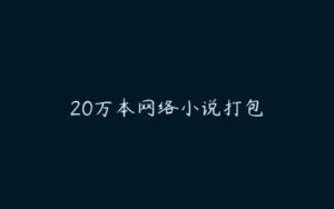 20万本网络小说打包-51自学联盟