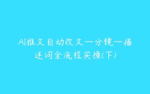 AI推文自动改文—分镜—描述词全流程实操(下)-51自学联盟