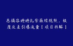 恶搞容嬷嬷扎紫薇短视频，极度反差引爆流量【项目拆解】-51自学联盟