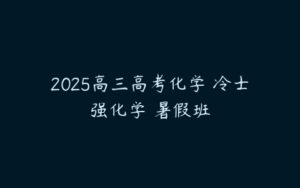 2025高三高考化学 冷士强化学 暑假班-51自学联盟