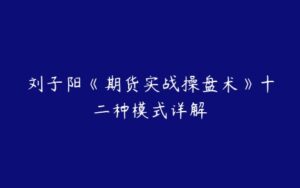 刘子阳《期货实战操盘术》十二种模式详解-51自学联盟