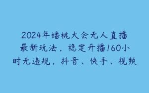 2024年蟠桃大会无人直播最新玩法，稳定开播160小时无违规，抖音、快手、视频号三家通用玩法【项目拆解】-51自学联盟