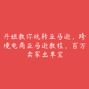 丹姐教你玩转亚马逊，跨境电商亚马逊教程，百万卖家出单宝-51自学联盟