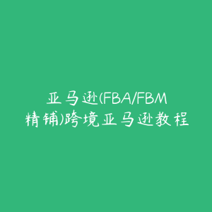亚马逊(FBA/FBM精铺)跨境亚马逊教程-51自学联盟