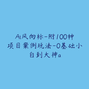 Ai风向标-附100种项目案例玩法-0基础小白到大神a-51自学联盟