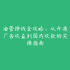 油管挣钱全攻略：从开通广告收益到国内收款的实操指南-51自学联盟