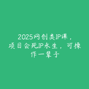 2025网创类IP课，项目会死IP永生，可操作一辈子-51自学联盟