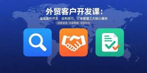 外贸客户开发课:涵盖客户开发、谈判技巧、订单管理三大核心模块-51自学联盟