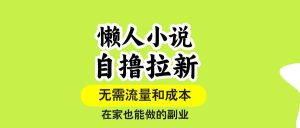 懒人小说自撸拉新，无需流量，一个账号一条作品就可以打爆收益，在家也…-51自学联盟
