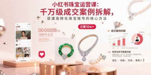 小红书珠宝运营课:千万级成交案例拆解,搭建高转化珠宝账号的核心方法-51自学联盟