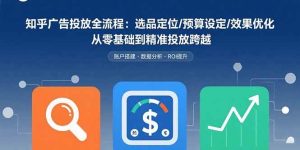 知乎广告投放全流程:选品定位/预算设定/效果优化 从零基础到精准投放跨越-51自学联盟