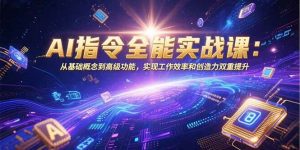 AI指令全能实战课：从基础概念到高级功能，实现工作效率和创造力双重提升-51自学联盟