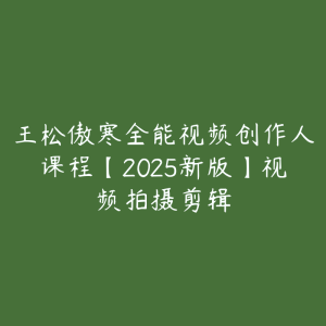 王松傲寒全能视频创作人课程【2025新版】视频拍摄剪辑-51自学联盟