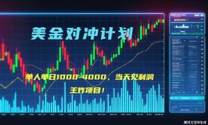 2025年最暴力项目“美金先登计划”最新最强对冲战法,每日实际收益1K-4K-51自学联盟