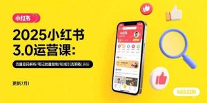 2025小红书3.0运营课:流量密码解析/笔记批量复制/私域引流策略(更新7月)-51自学联盟