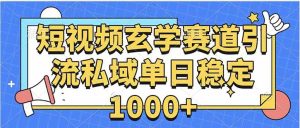 玄学赛道引流私域变现单日稳定1000+教程-51自学联盟