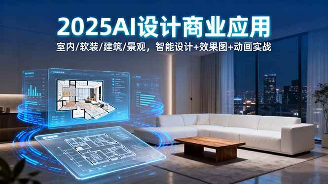 图片[1]-2025AI设计商业应用：室内/软装/建筑/景观，智能设计+效果图+动画实战-51自学联盟