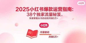 2025小红书爆款运营指南：38个独家流量秘笈，快速掌握从冷启动到月销5万+-51自学联盟