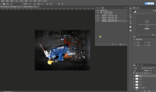 PS一键飞溅碎片特效粒子插件-51自学联盟