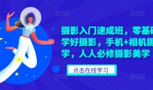 摄影入门速成班,零基础轻松学好摄影,手机+相机摄影教学,人人必修摄影美学-51自学联盟