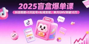 2025盲盒爆单课,抖店搭建+5天起号+私域变现,单月GMV突破10万-51自学联盟