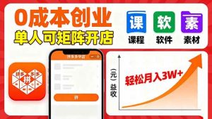 拼多多虚拟电商,0成本,单人可矩阵开店,轻松月入3W+-51自学联盟