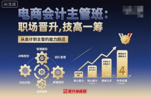 电商会计主管班，职场晋升，技高一筹-51自学联盟