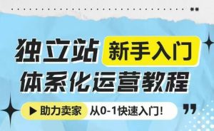 独立站新手入门体系化运营教程,助力独立站卖家从0-1快速入门!-51自学联盟
