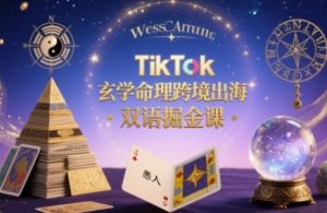 TikTok玄学命理跨境出海双语掘金课，手把手教你用命理知识精准直击海外用户痛点-51自学联盟