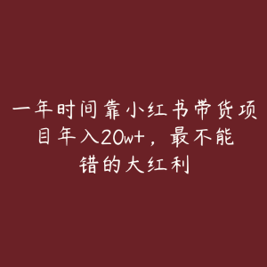 一年时间靠小红书带货项目年入20w+，最不能错的大红利-51自学联盟