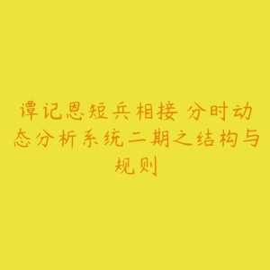 谭记恩短兵相接―分时动态分析系统二期之结构与规则-51自学联盟
