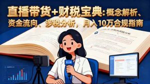 直播带货+财税宝典：概念解析、资金流向、涉税分析，月入10万合规指南-51自学联盟